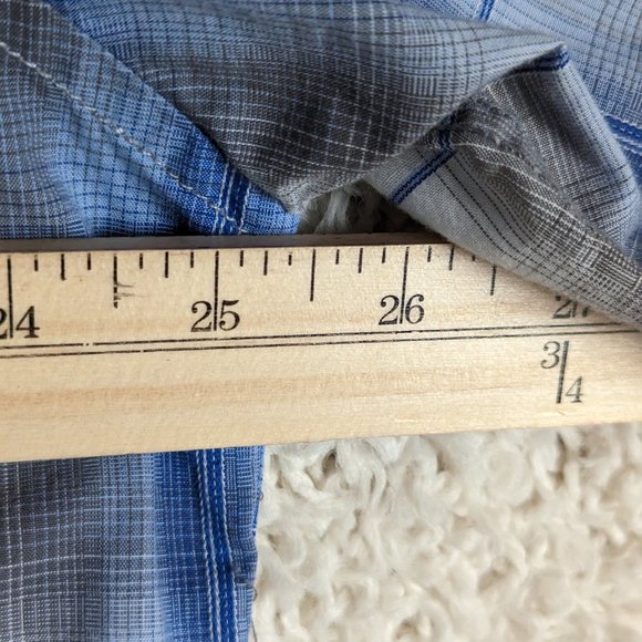 Coastal* Men's Short Sleeve Snap Button Down Curved Hem Pocket Shirt~ Size XXL - Picture 8 of 11